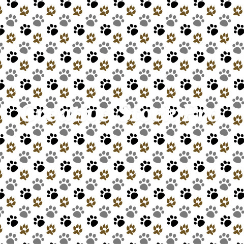 Adorable Dog Paw Prints Digital Papers