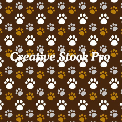 Charming Dog Paw Prints Craft Paper