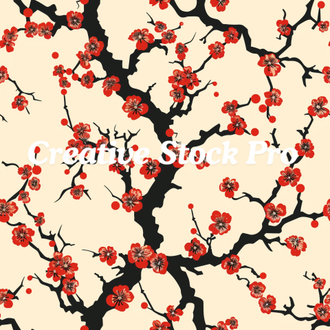 Free Japanese Blossom Art Pattern Collection