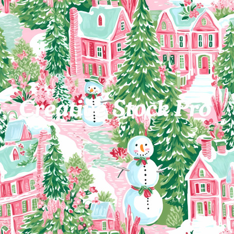 Vibrant Preppy Holiday Seamless Backgrounds