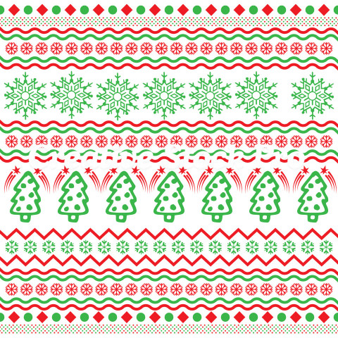 Christmas Wreath Seamless Patterns