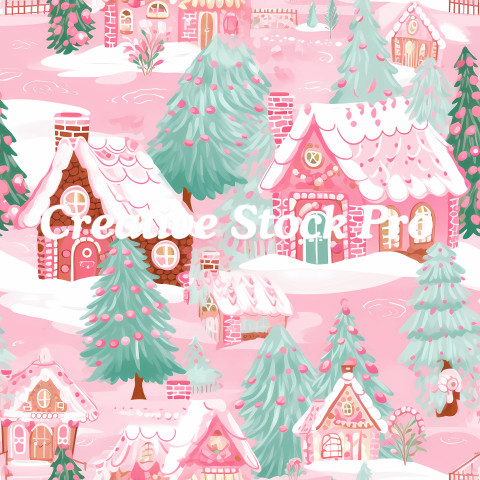 Cozy Cabin Holiday Seamless Patterns