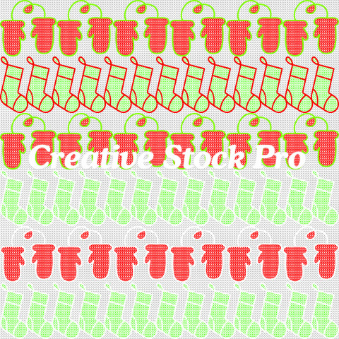 Red & Green Festive Seamless Patterns